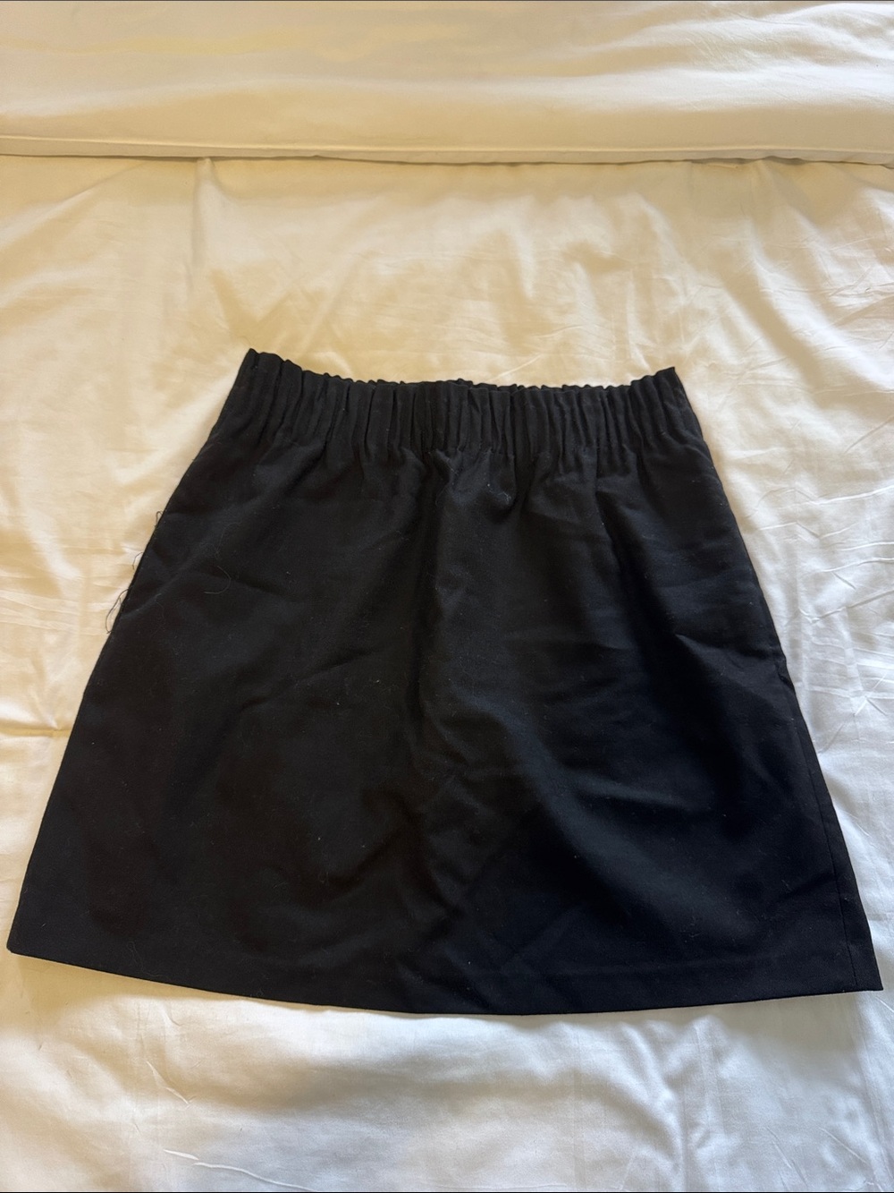 J. Crew Black Elastic-Waist Mini Skirt